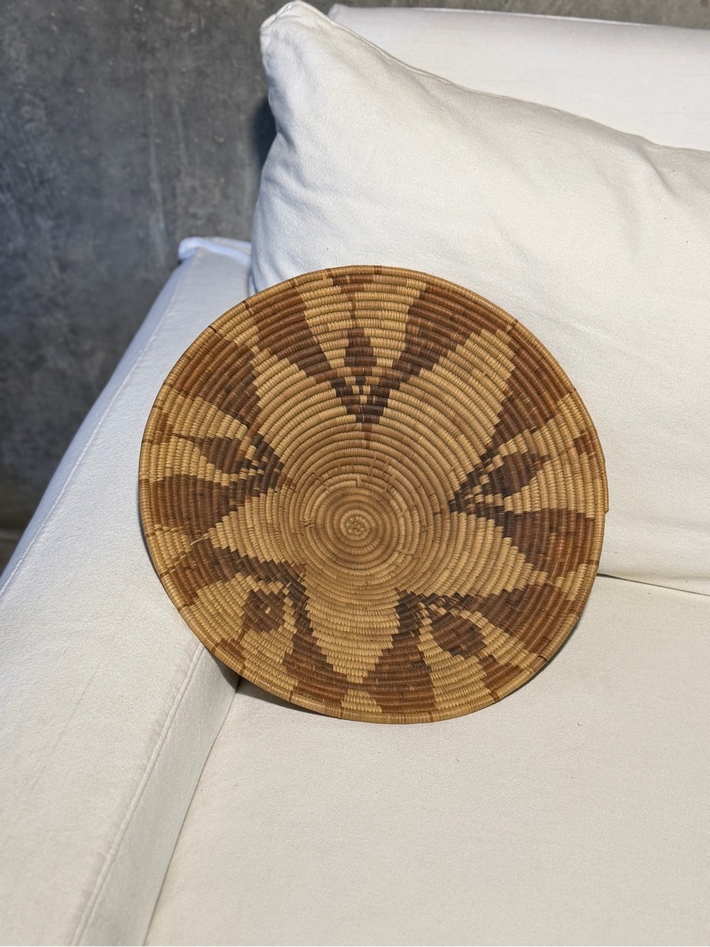 Vintage African Coiled Basket | Botswana Handwoven Bowl 1970’s